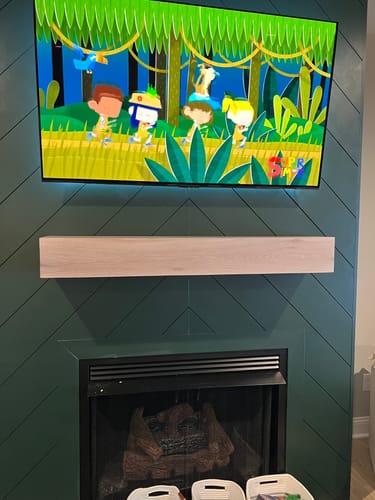 Customer photo review of White Oak Fireplace Mantel