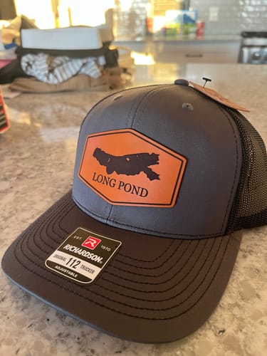Customer photo review of Custom Leather Patch Hats Richardson 112 Laser Engraved