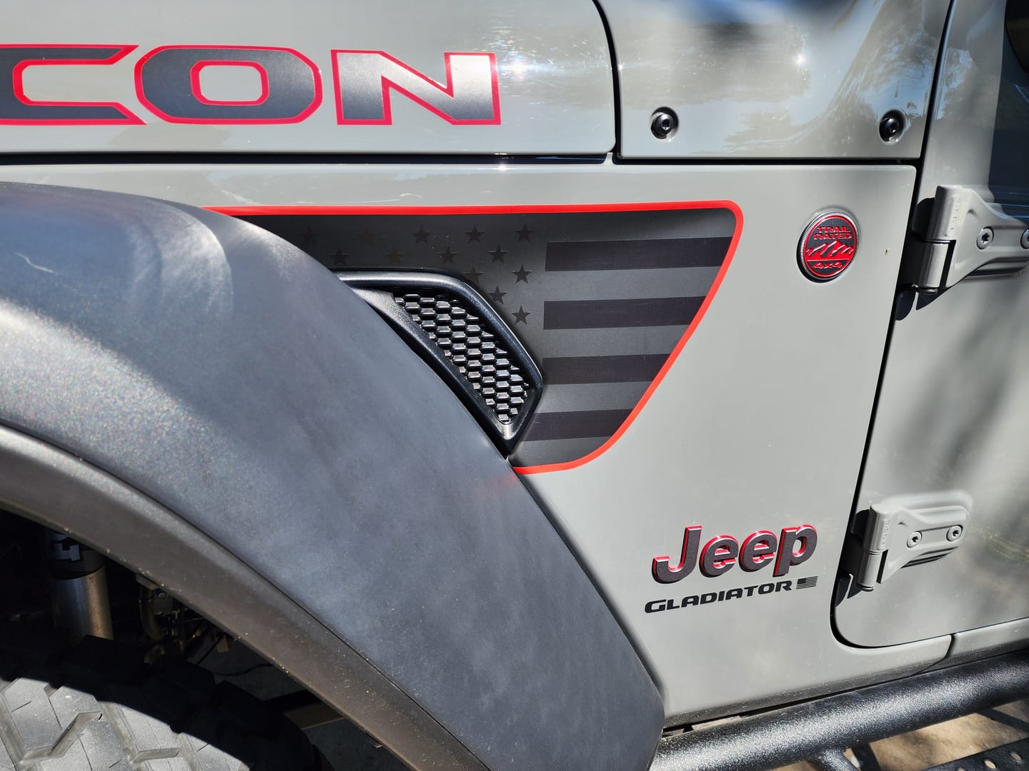 Customer photo review of Premium Fender Vent Decal Set | Black Flag - fits Wrangler JL & Gladiator JT
