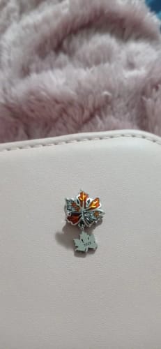 Customer photo review of 925 Sterling Silver Autumn Leaves Charm