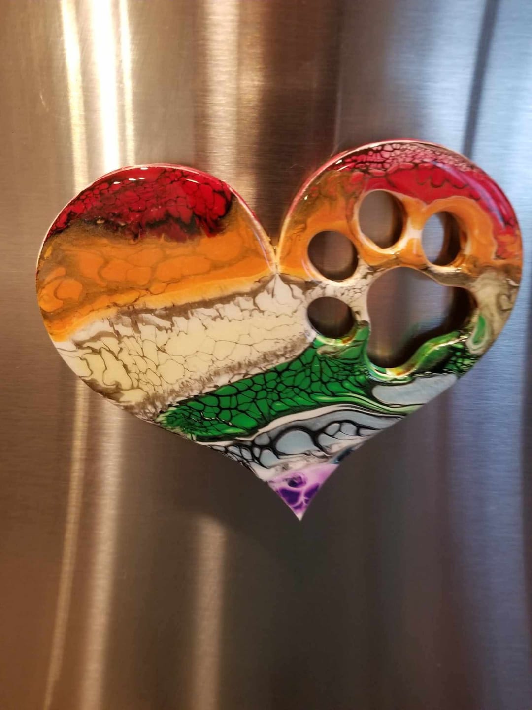 Customer photo review of Unfinished Wood Pawprint Heart Shape | Valentine's Day | Pet | DIY Craft Cutout | Up to 46"