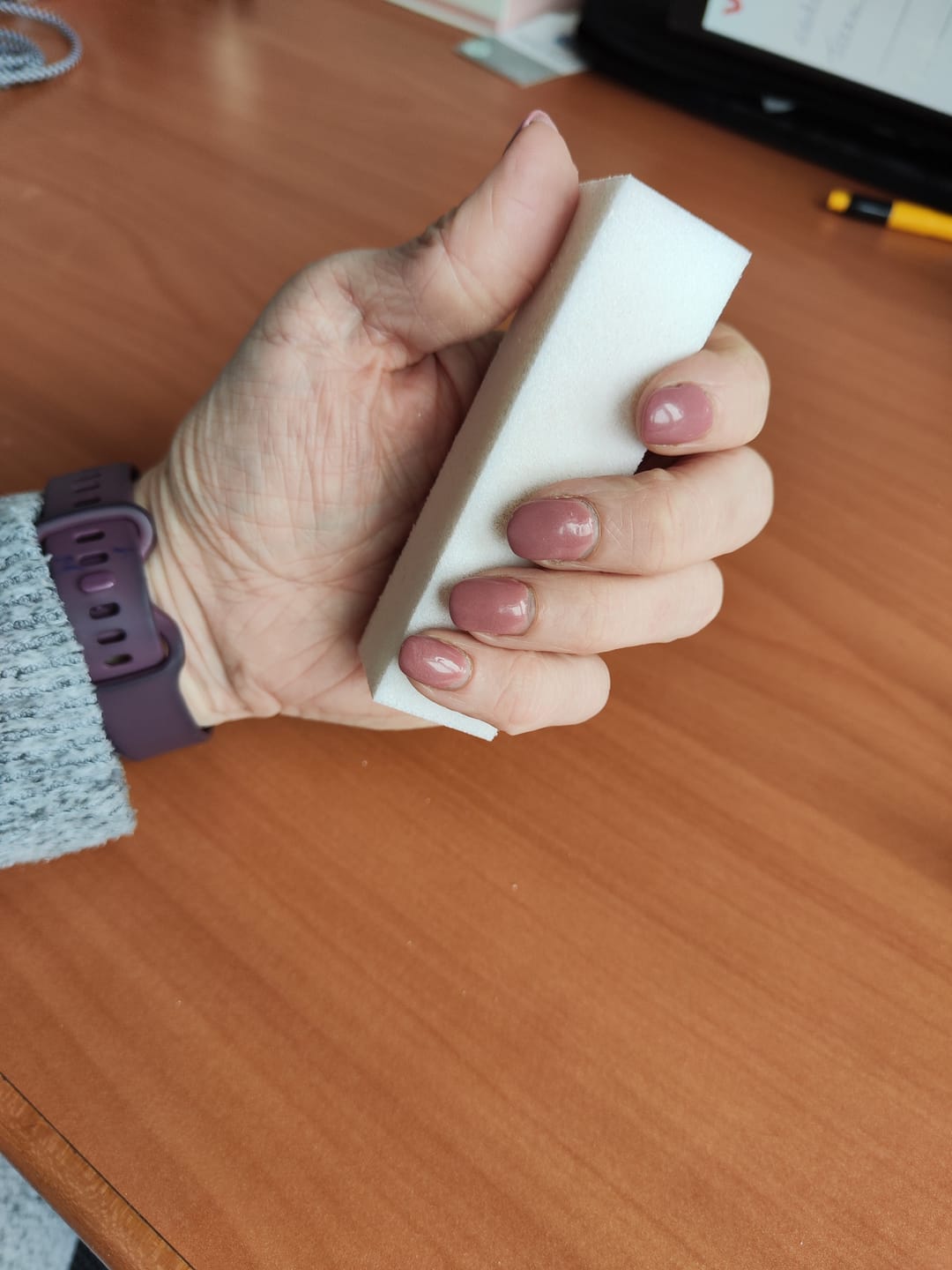 Customer photo review of Auburn Umber Dipping Powder
