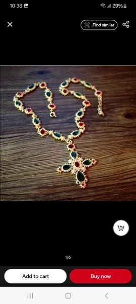 Customer photo review of Crystal Choker Necklace Statement — Clear | KIMLUD