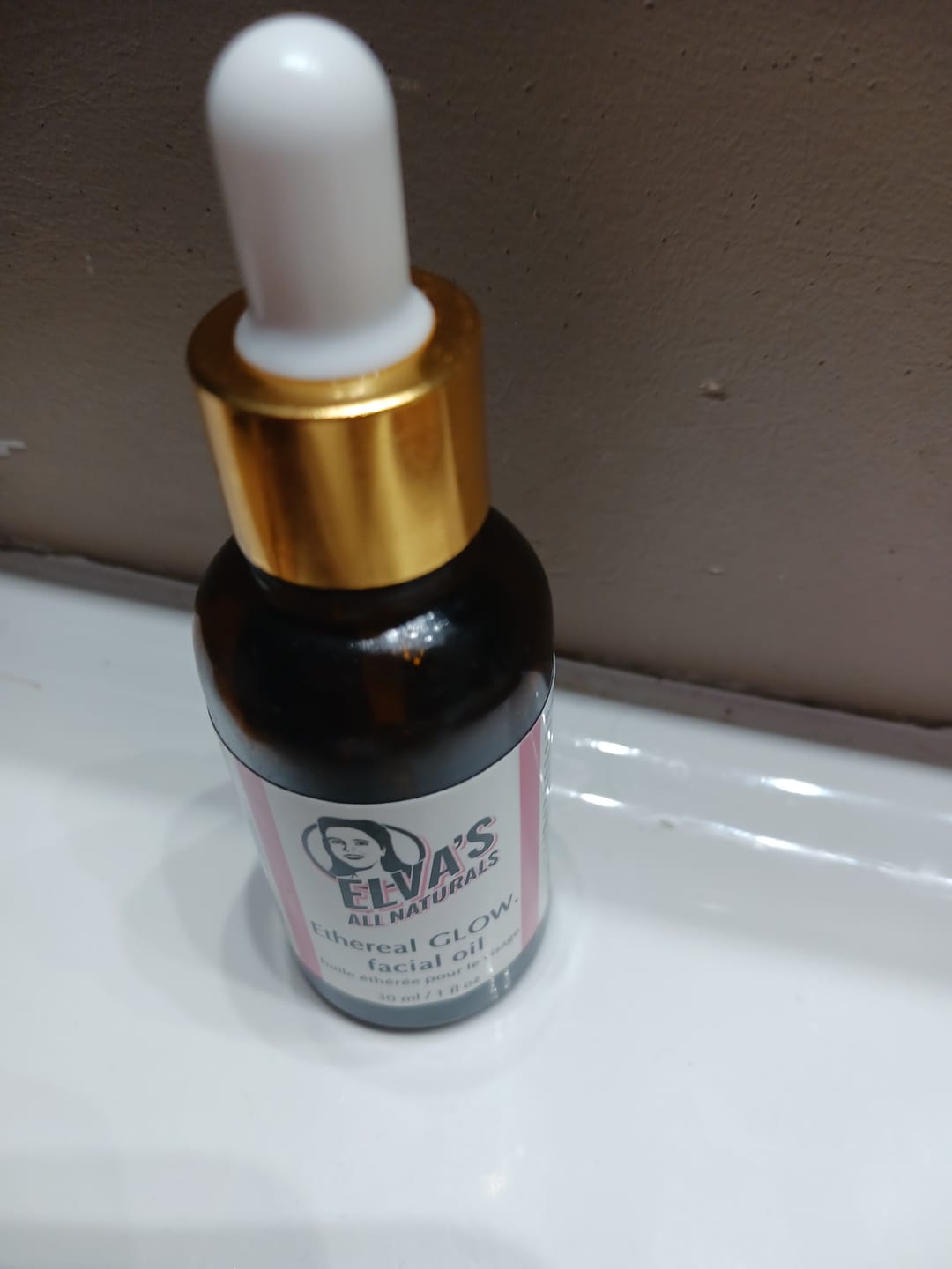 Customer photo review of Ethereal GLOW. Facial Oil