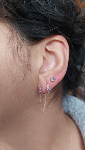 Customer photo review of Boucles d'oreilles Cosmos