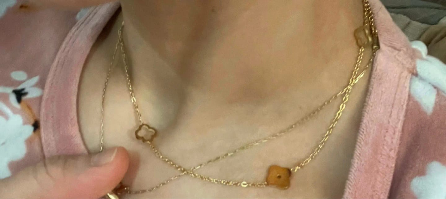 Customer photo review of Mia Clovers Necklace