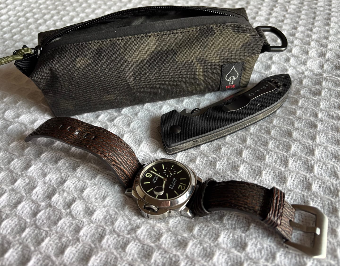 Customer photo review of The W.O.E. X-Pac Strap Pouch