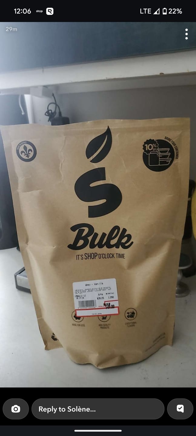 Customer photo review of VRAC - Whey (1lb)
