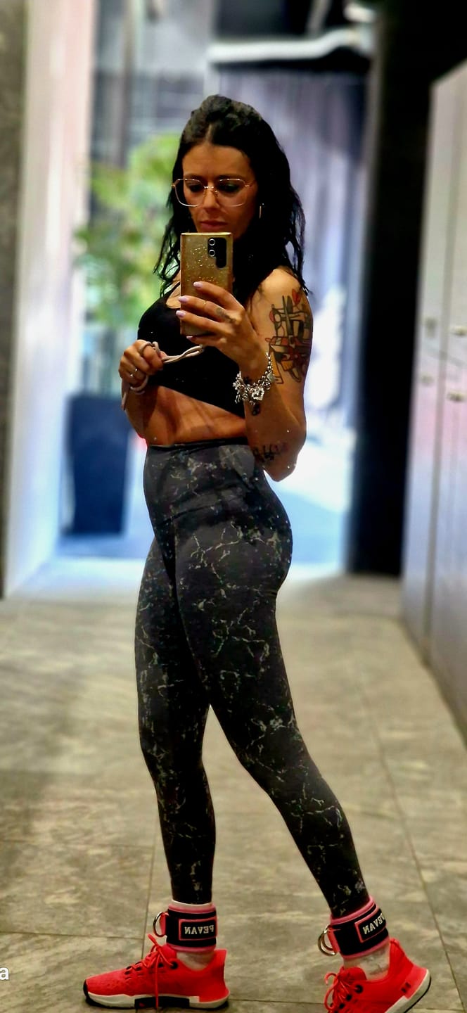 Customer photo review of Leggings Marmo Grigio