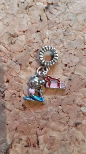 Customer photo review of 925 Sterling Silver Yoga Charm