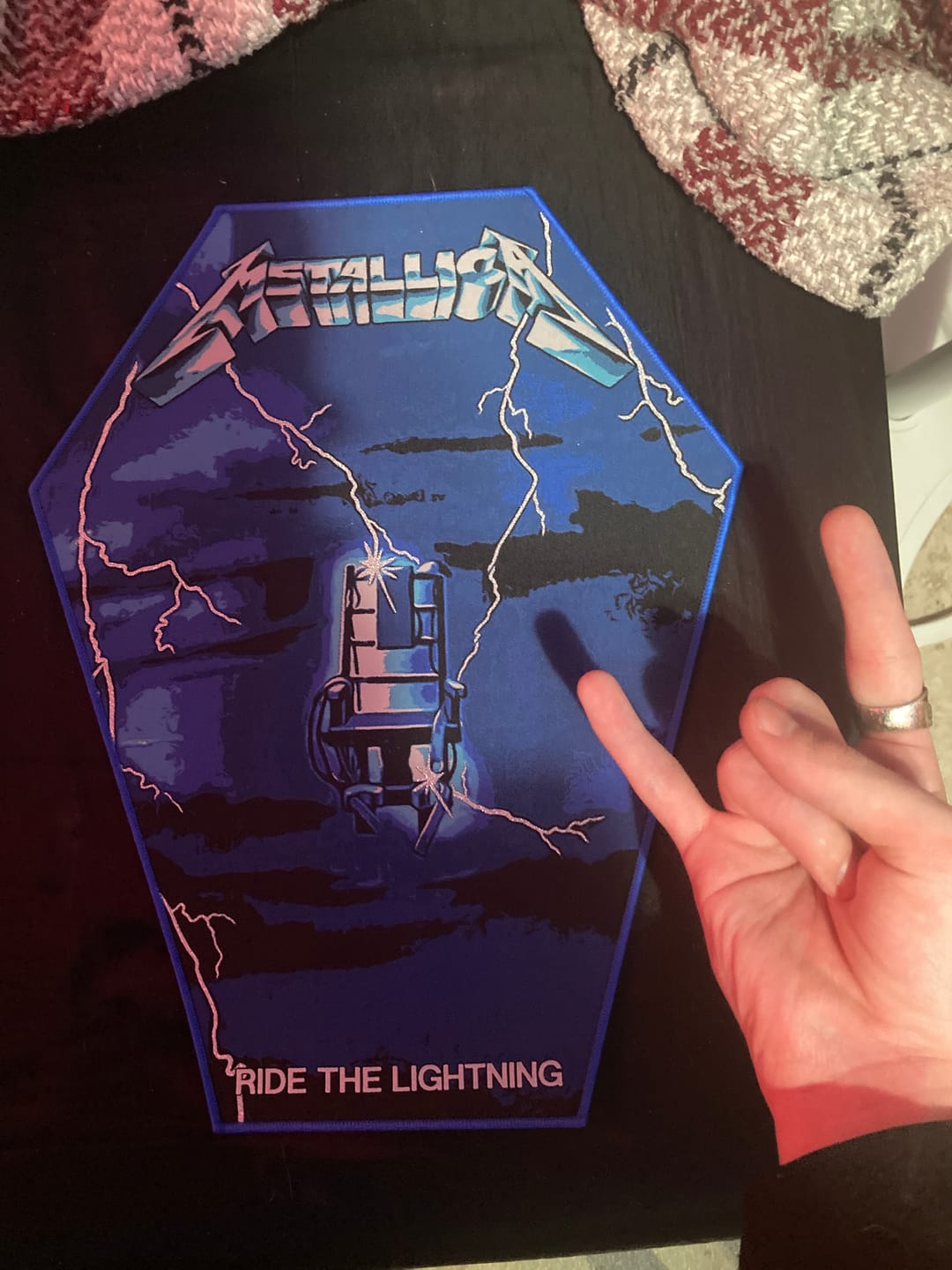 Customer photo review of Metallica - Ride The Lightning - Backpatch
