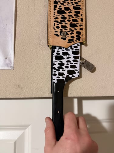 Customer photo review of Nanami Kento Knife in $77 (Spring Steel & D2 Steel versions are Available) of of Nanami Kento from Jujutsu Kaisen