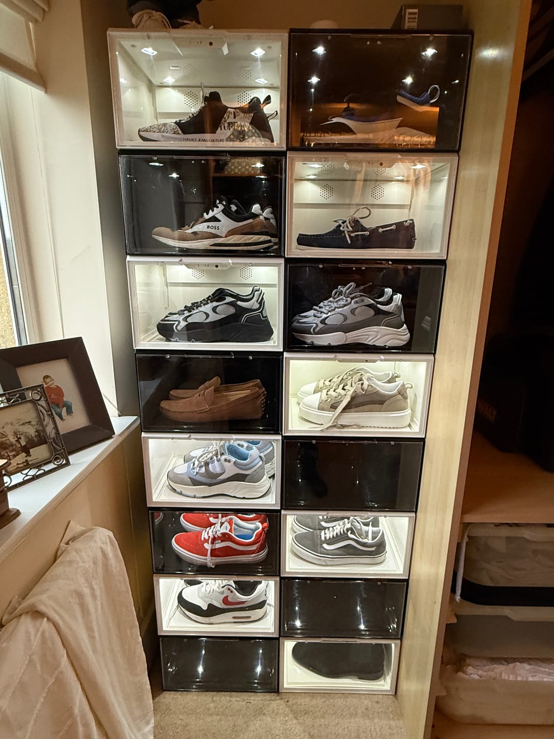 Customer photo review of STACK V2 LED Sneaker Display Crate - Black