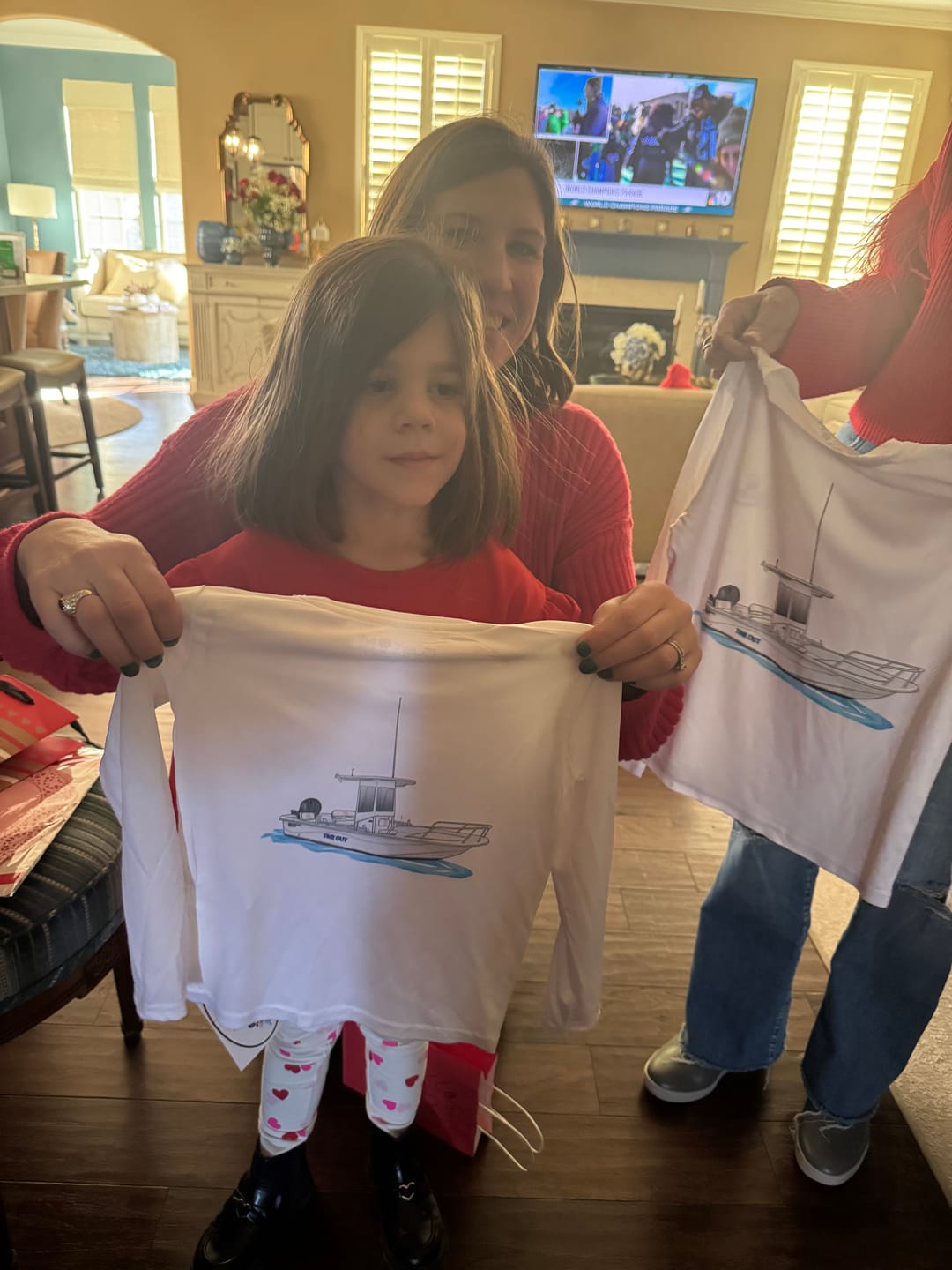Customer photo review of Youth/Kids Dri-Fit Custom Boat Shirts