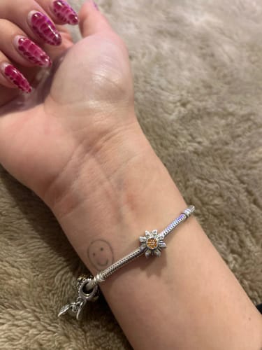 Customer photo review of 925 Sterling Silver Sunflower Charm
