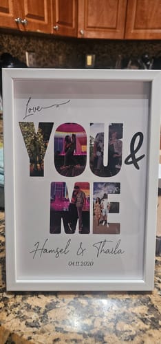 Customer photo review of You & Me - Personalised Poster