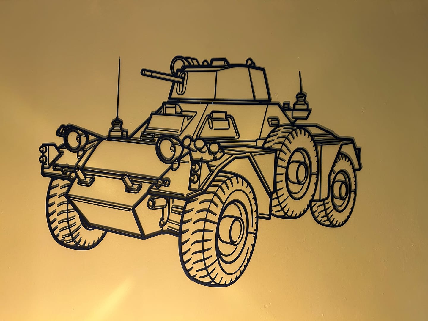 Customer photo review of Your Custom Military Equipment Silhouette Metal Wall Art