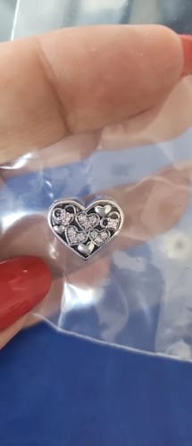 Customer photo review of 925 Sterling Silver Hearts Love Charm