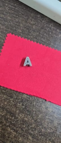 Customer photo review of 925 Sterling Silver A-Z Letter Charm