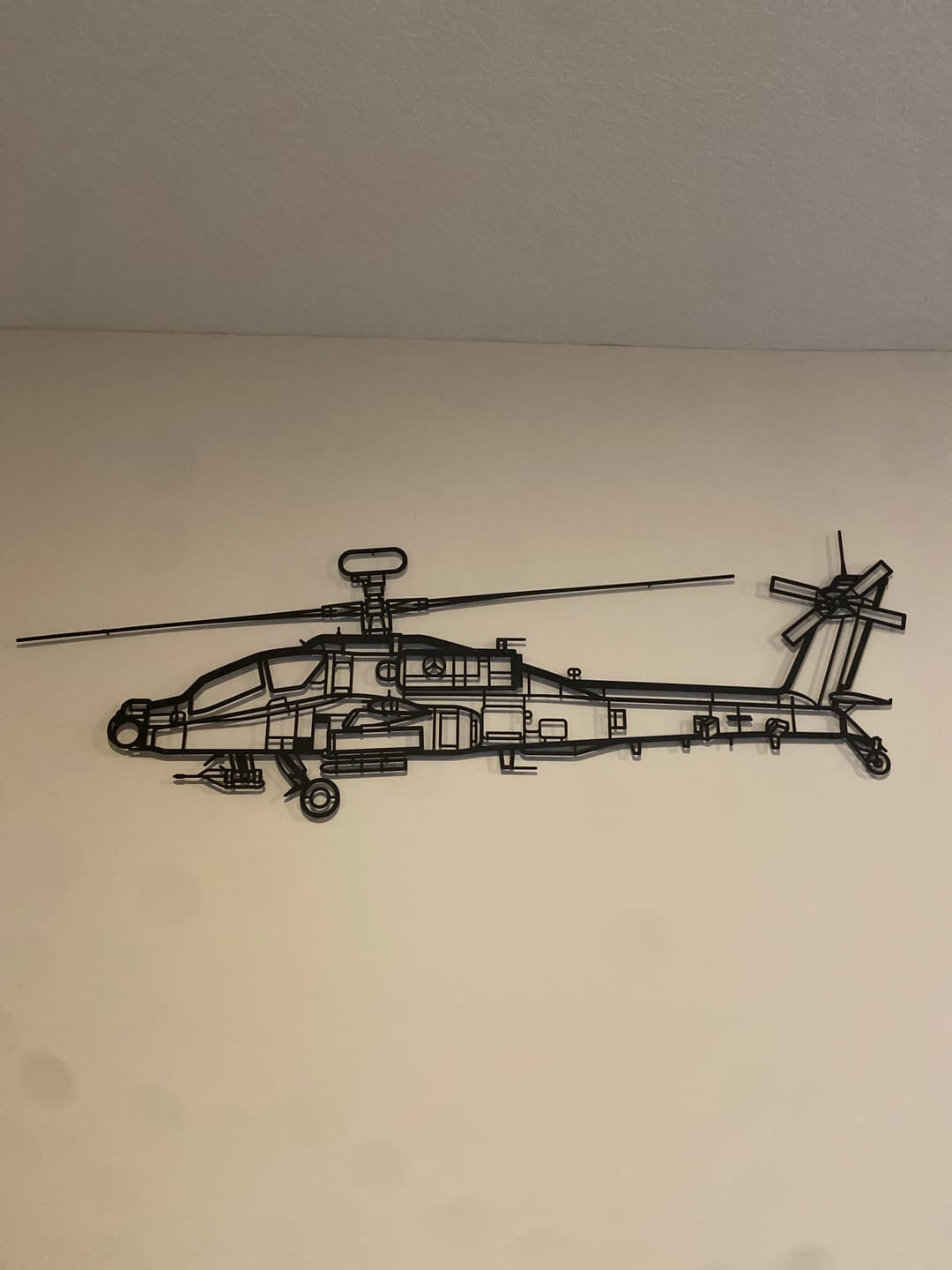 Customer photo review of AH-64E Apache Silhouette Metal Wall Art