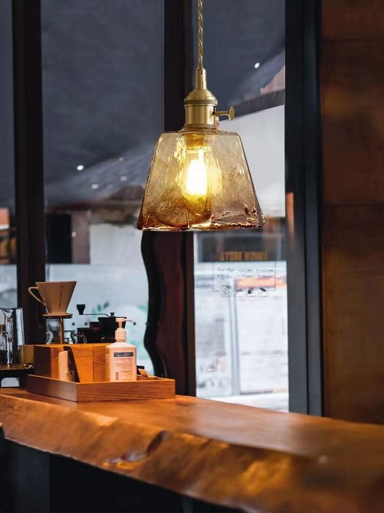 Customer photo review of Classic Starfire Glass Table Pendant Light