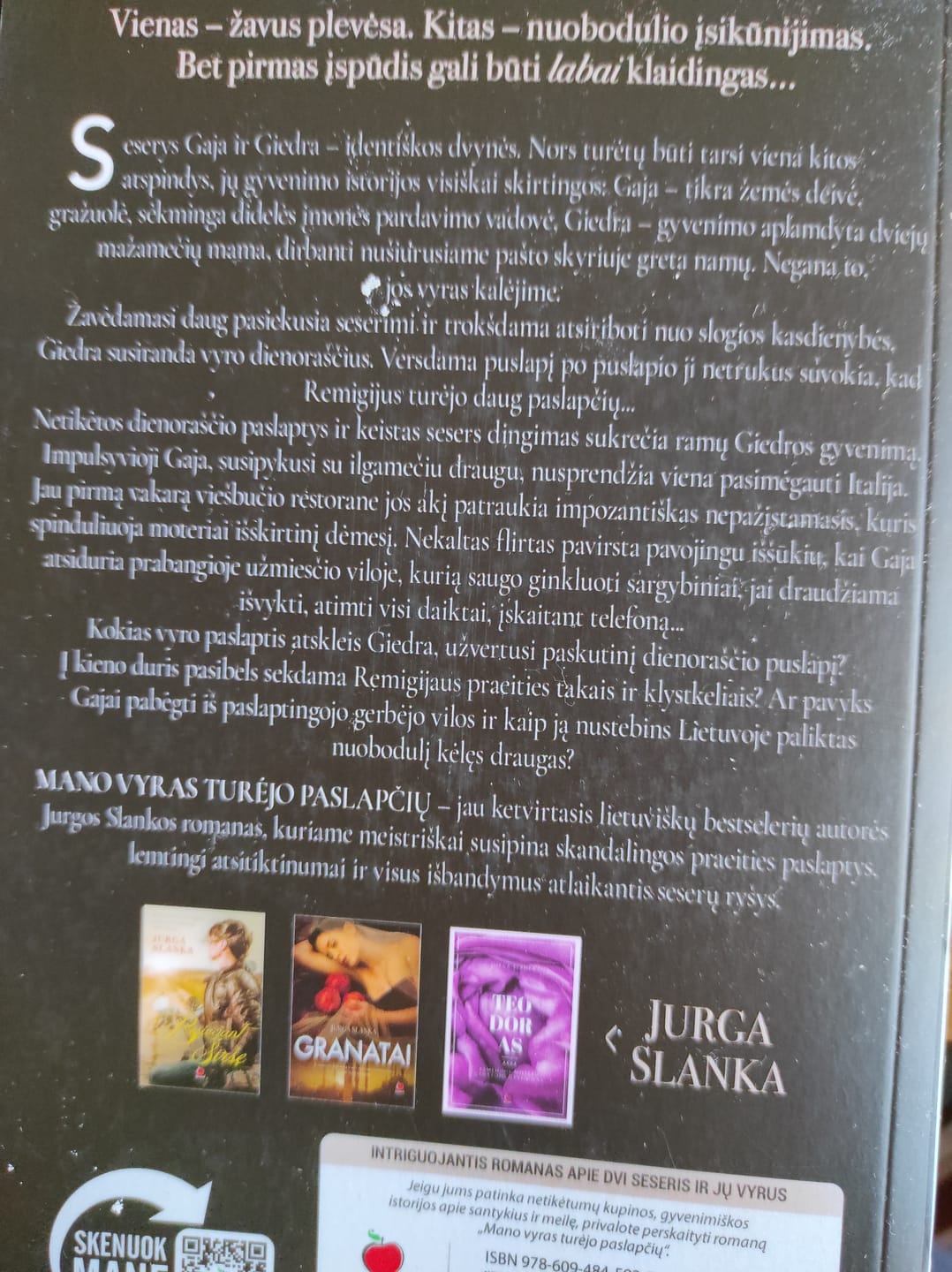 Customer photo review of Mano vyras turėjo paslapčių: romanas apie dvi seseris, jų vyrus ir meilužius
