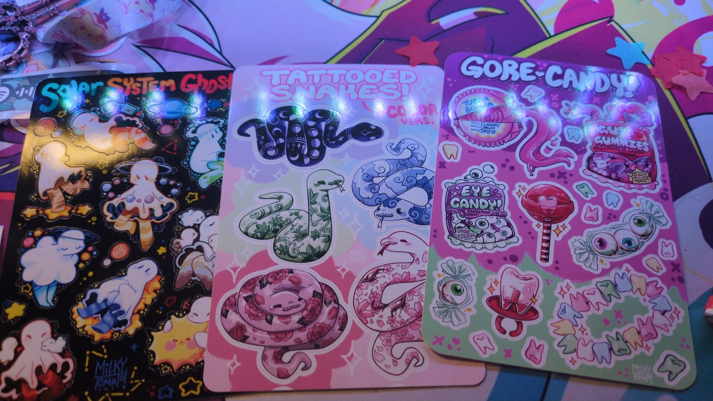 Customer photo review of Mystery Sticker Sheet Packs!