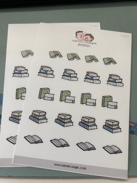 Customer photo review of Bookish Planner Stickers