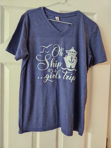 Customer photo review of Oh Ship It's a Girls Trip DTF Heat Transfer, Vacation Design, Vacay Mode DTF
