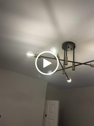 Customer video review of 6/8 Light Black Sputnik Semi Flush Mount
