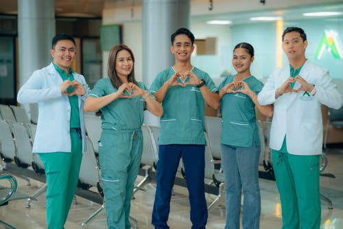 Customer photo review of Straight Cut MoveTech® Scrub Pants - Men / Cactus