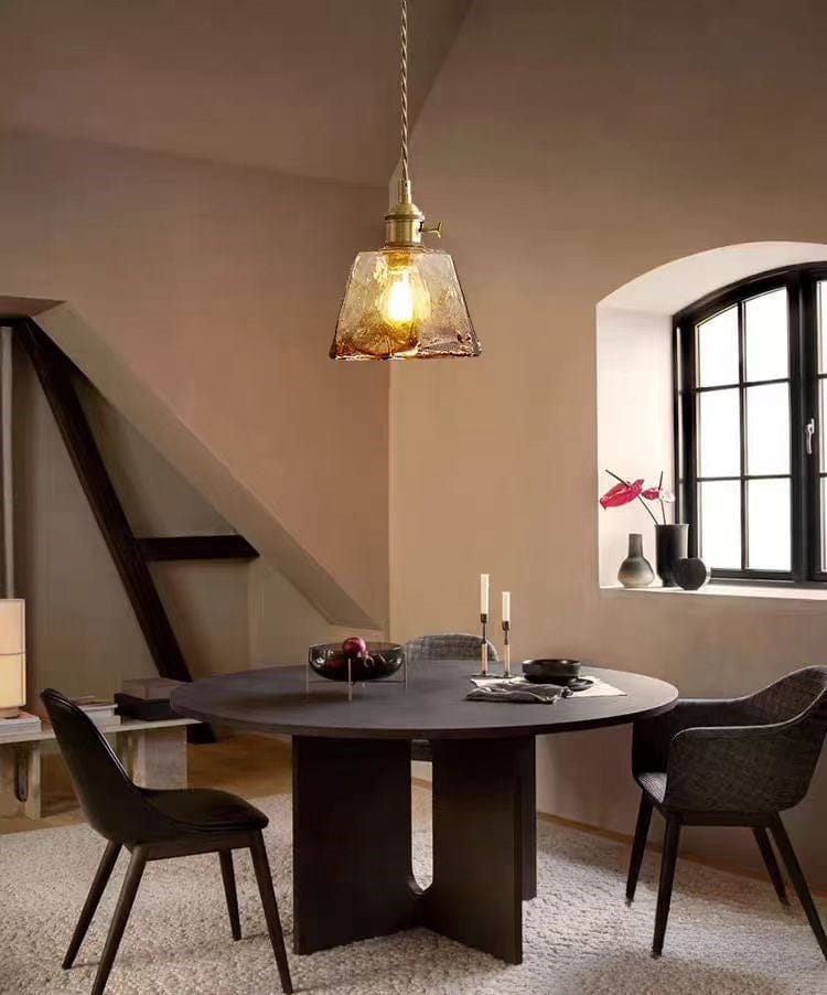 Customer photo review of Classic Starfire Glass Table Pendant Light