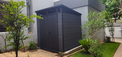 Customer photo review of Cortina 7x7ft Shed | PREORDER FEBRUARY