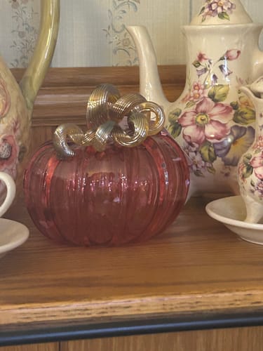 Customer photo review of $39 Mystery Glass Pumpkin