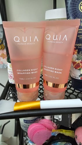 Customer photo review of Collagen Night Wrapping Mask