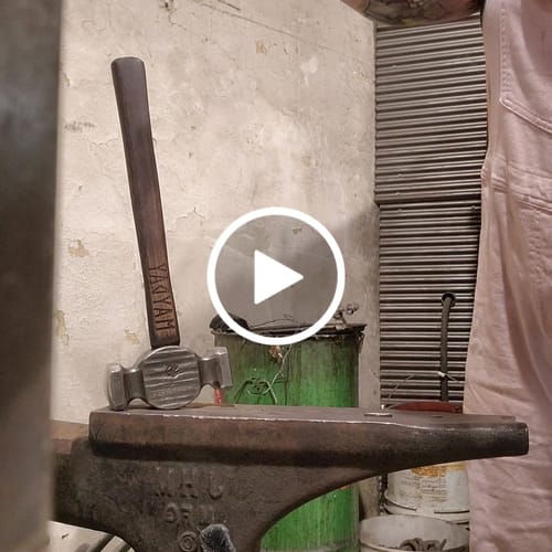 Customer video review of Square Circle Rounding Hammer for blacksmithing