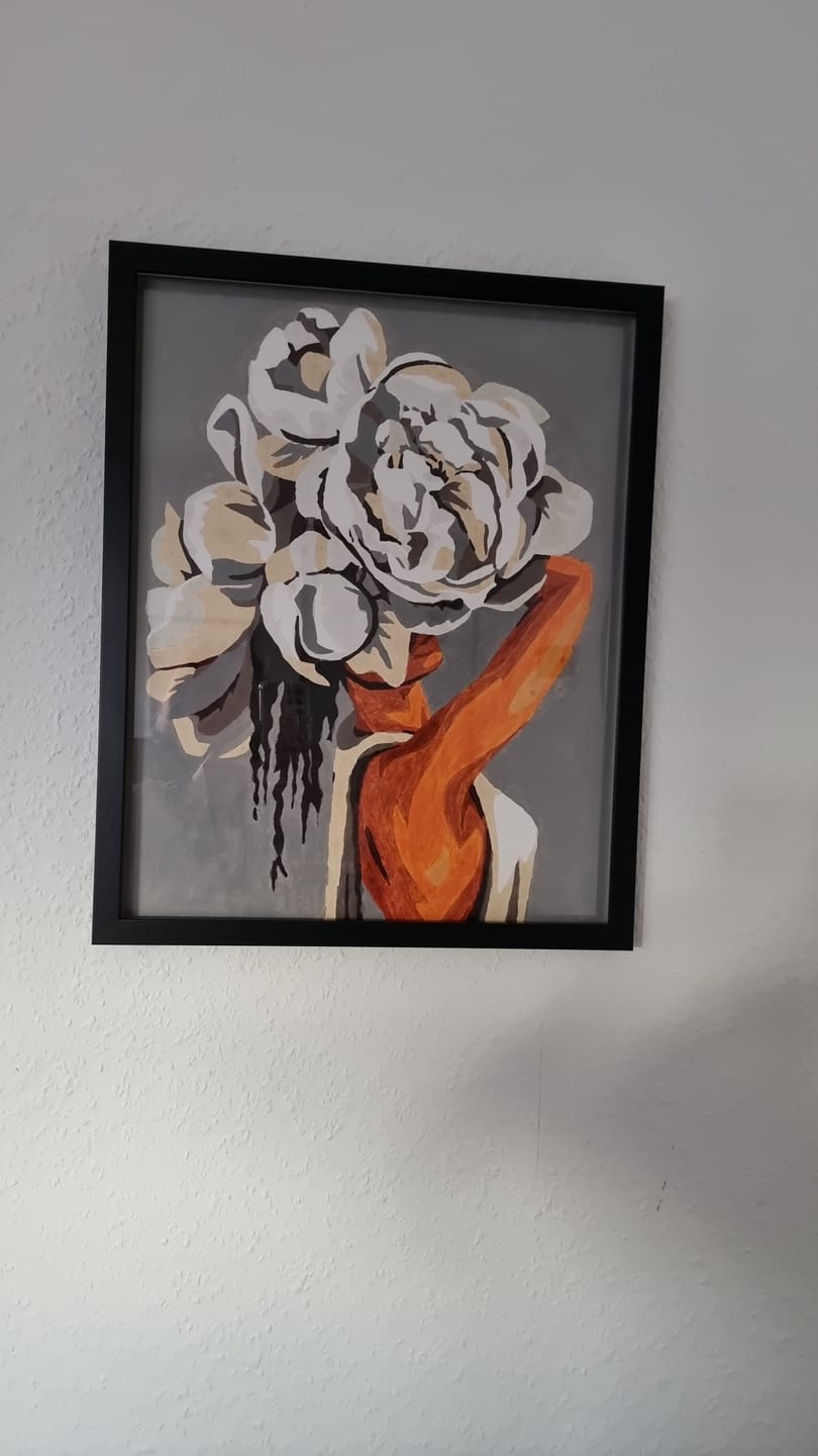 Customer photo review of Malen nach Zahlen - Frau mit weißen Oberteil