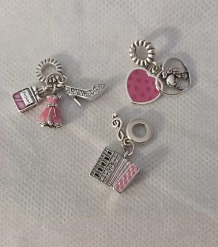 Customer photo review of 925 Sterling Silver Dress Heels and Perfume Charm