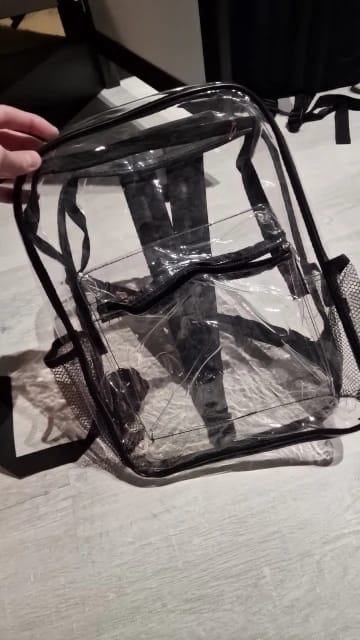 Customer photo review of Sac à Dos Transparent Plastique