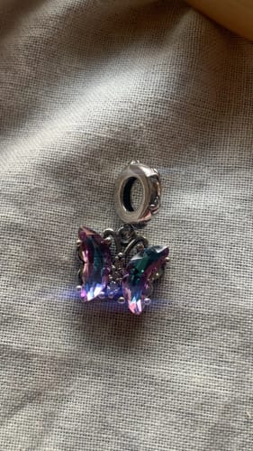 undefined review of 925 Sterling Silver Purple Butterfly Charm image 1 out of 1