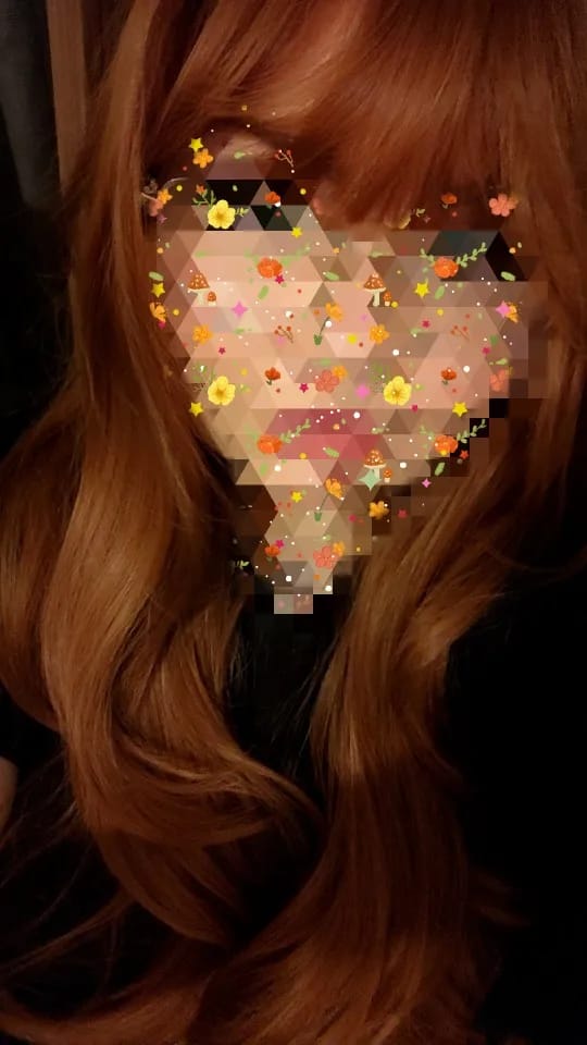 Customer photo review of Synthetic Long Straight Wig With Bangs — Red Brown Copper Ginger | KIMLUD