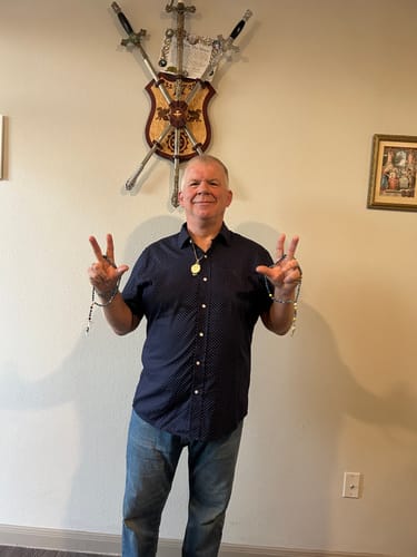 Customer photo review of 3-Way Pardon Indulgence Crucifix w/ St. Benedict & Miraculous Medals - 2" 1/8