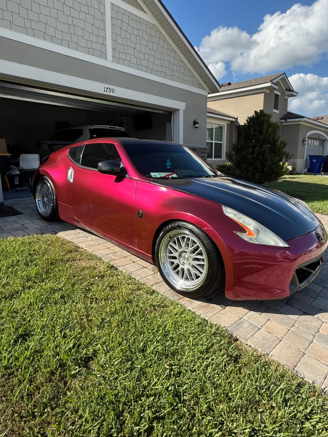 Customer photo review of Glossy Metallic Rubellite Purple Vinyl Wrap