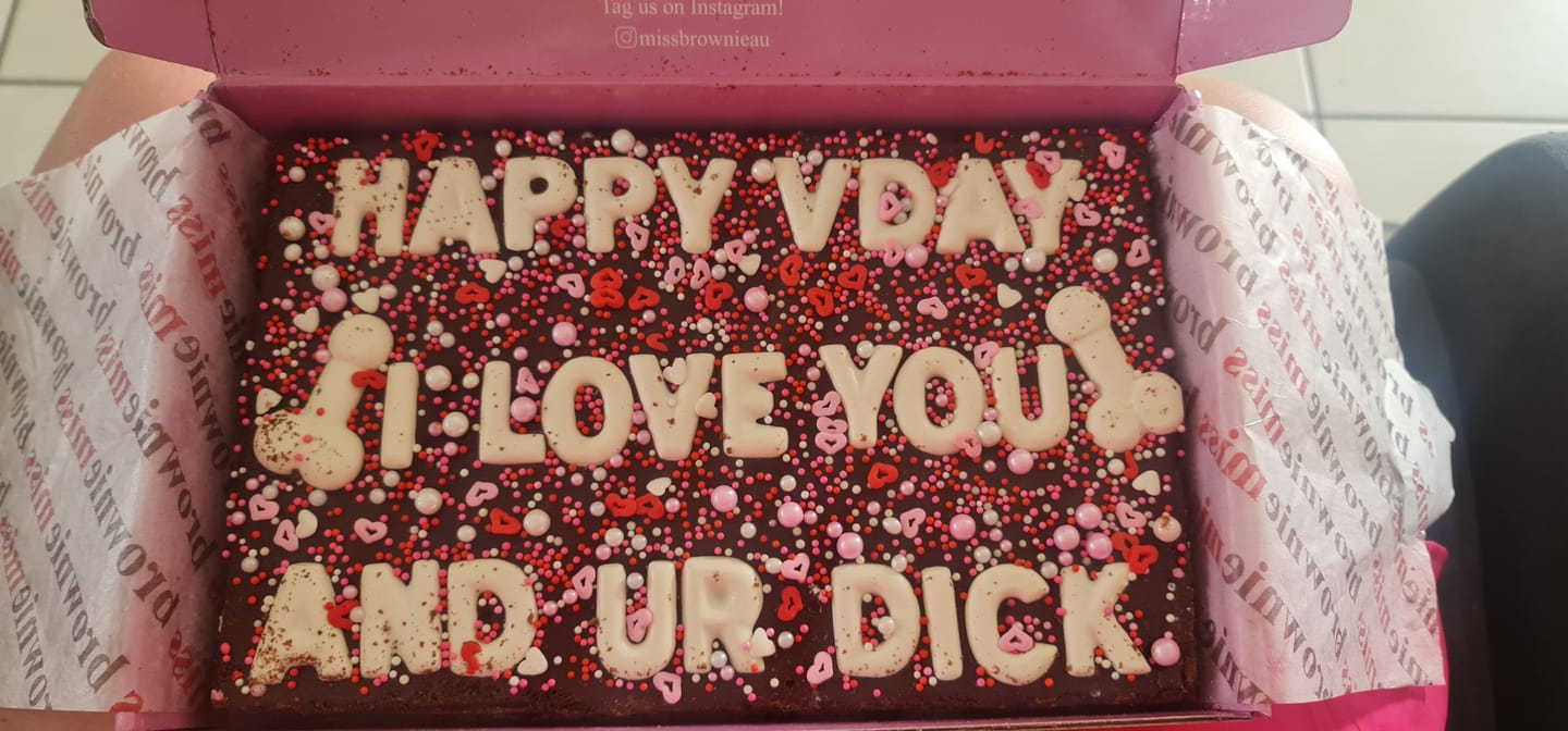 Customer photo review of Custom D!ck Brownie