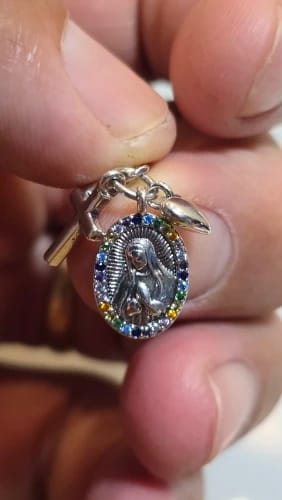 Customer photo review of 925 Sterling Silver Faith Charm