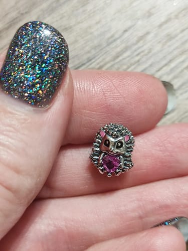 undefined review of 925 Sterling Silver Baby Hedgehog Charm image 1 out of 1