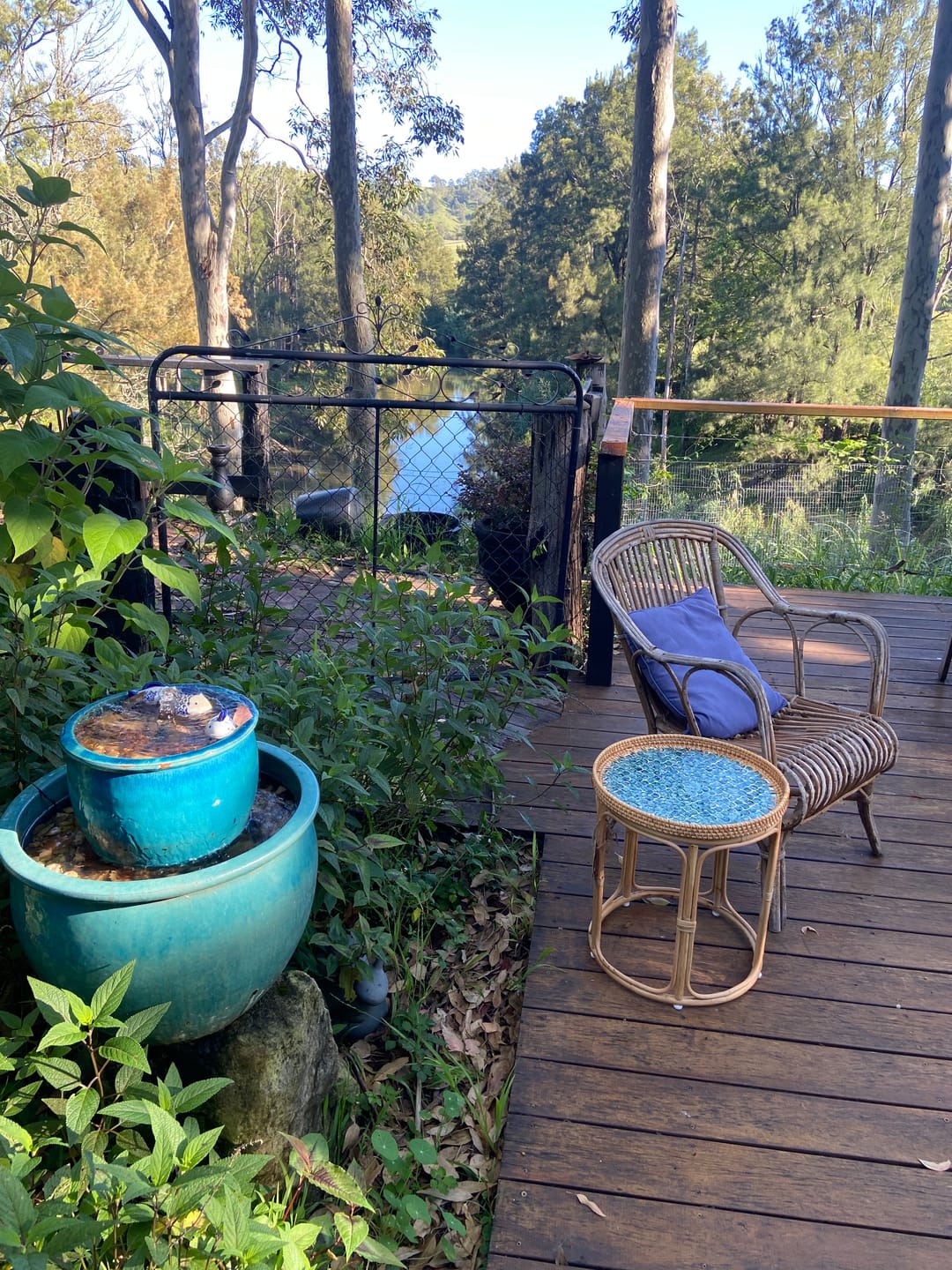 Customer photo review of Sirena Rattan Table