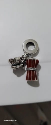 Customer photo review of 925 Sterling Silver Coffee Time Charm