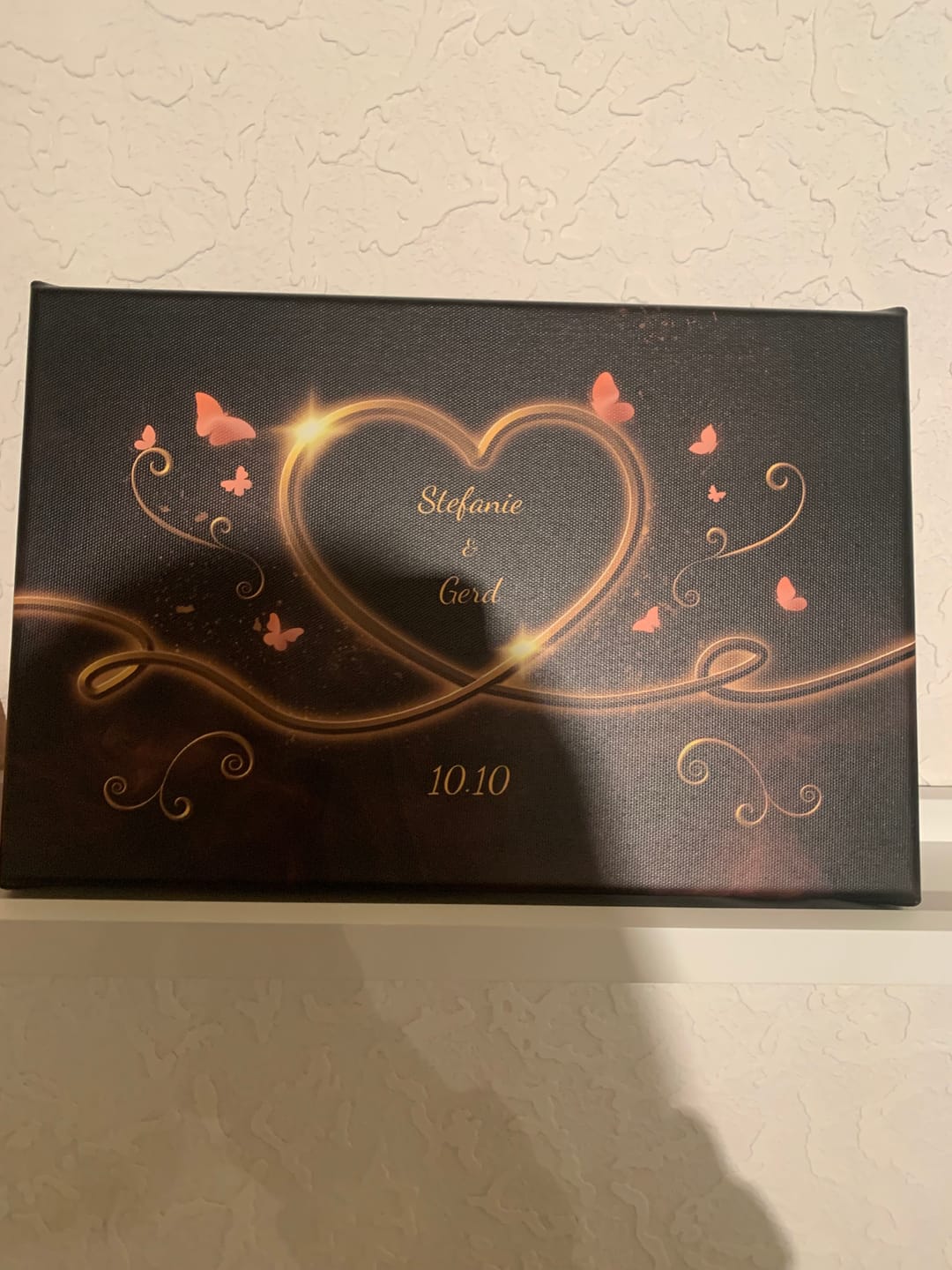 Customer photo review of Leuchtende Liebe - Paar-Leinwand