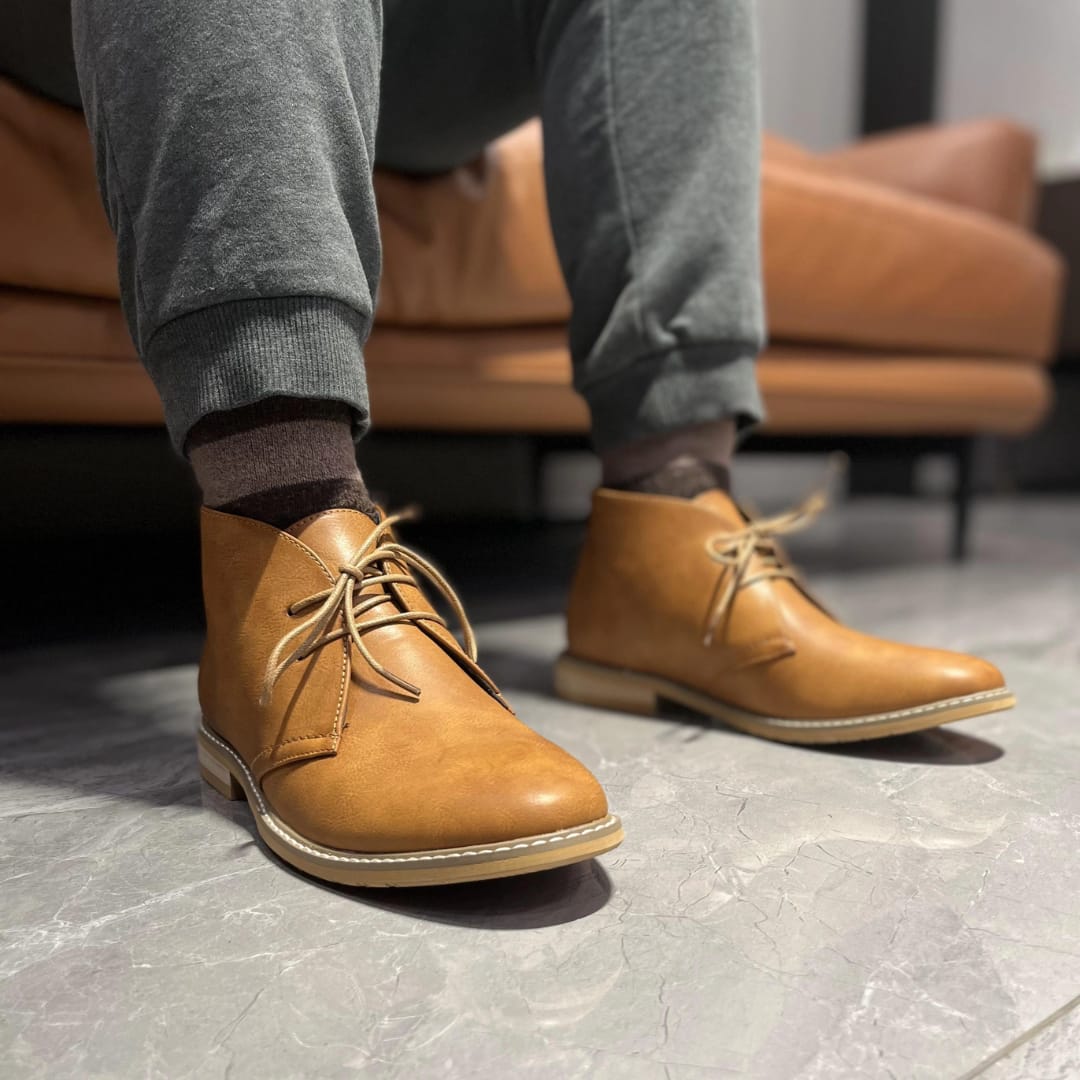 Customer photo review of Tijdloze Desert Boots in Vintage Stijl voor Heren - Hugo